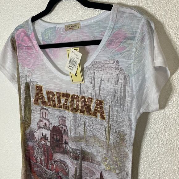 NWT- Sweet Gisele- rinestone Arizona graphic tee -size small - Picture 2 of 7